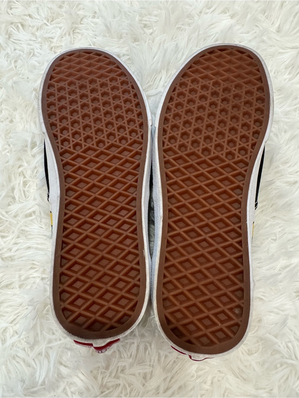 Vans Kids Black Slip-On Sneakers with Rainbow Stripe Detail - Picture 7 of 7